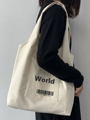 Letter graphic tote bag