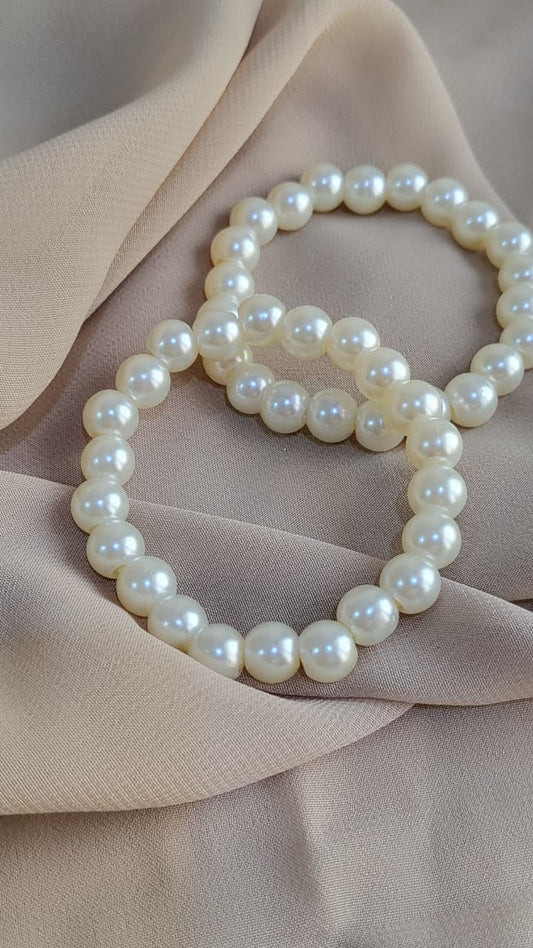 Classic Pearl Bead Bracelet Set